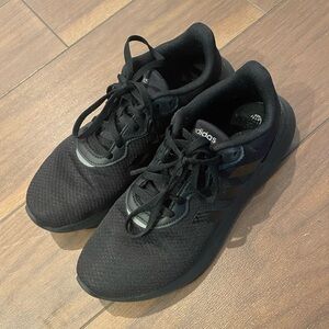 Adidas cloudfoam black sneakers , women’s size 7.5